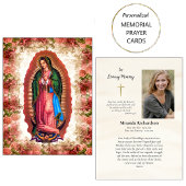 グアダルーペの女写真記念祈りの言葉カード プレイスカード