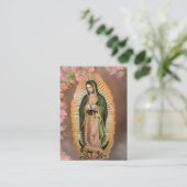 グアダルーペの女写真記念祈りの言葉カード プレイスカード (スタンド正面)