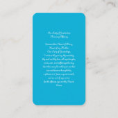 グアダルーペの我々のフローラと祈りの言葉 エンクロージャーカード (裏面)