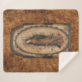 グアダルーペの我々のヴァージンメアリーウッドルック シェルパブランケット (正面(横))