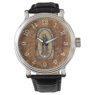 グアダルーペの我々のヴァージンメアリーウッドルック 腕時計