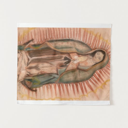 グアダルーペの我々の女カスタム性タペストリー タペストリー (正面(横))