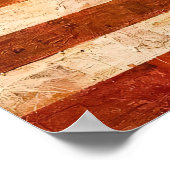 グアダルーペの我々の女性と米国統一された州国旗 ポスター (角)