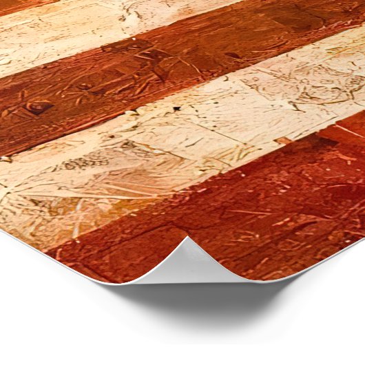 グアダルーペの我々の女性と米国統一された州国旗 ポスター (角)