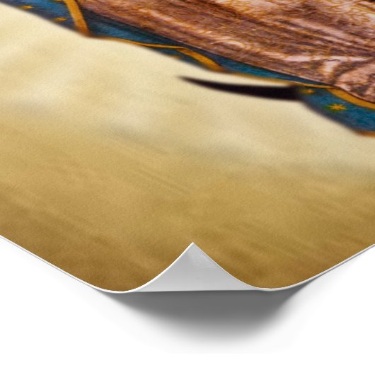 グアダルーペの我々の女性の献身的な画像。 ポスター (角)