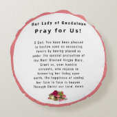 グアダルーペの我々の女性は折り畳まれたグリーティングカード ラウンドクッション (裏面)