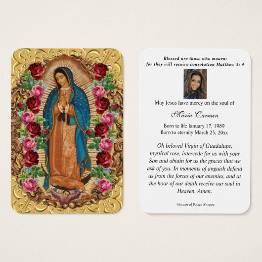 グアダルーペの我々の女性 (正面&裏面)