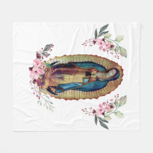 グアダルーペの我々の女性，ヌエストラセニョラ・ド・グアダルーペ フリースブランケット (正面(横))