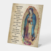 グアダルーペの我々の女性，ヌエストラセニョラ・ド・グアダルーペ 台座サイン (正面)