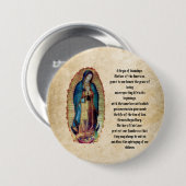 グアダルーペの我々の女性，ヌエストラセニョラ・ド・グアダルーペ 缶バッジ (正面&裏面)