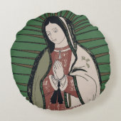 グアダルーペの我々の女性 ラウンドクッション (裏面)