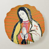 グアダルーペの我々の女性 ラウンドクッション (裏面)