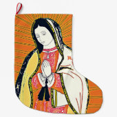 グアダルーペの我々の女性 ラージクリスマスストッキング (正面)