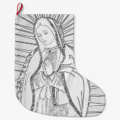 グアダルーペの我々の女性 ラージクリスマスストッキング (正面)