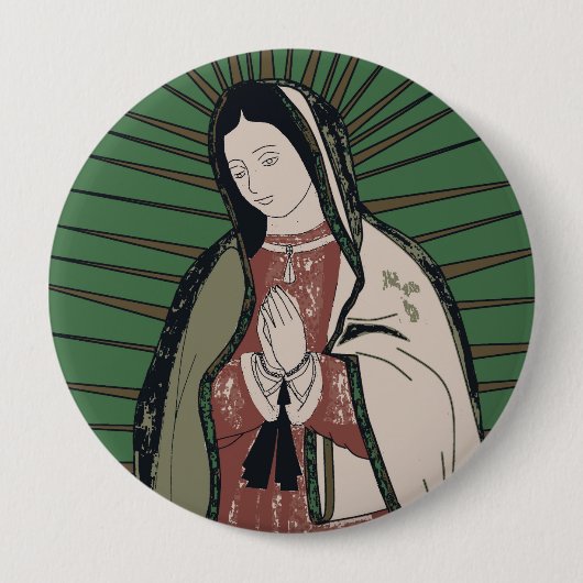 グアダルーペの我々の女性 缶バッジ (正面)