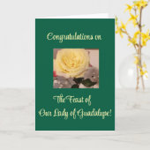 グアダルーペの我々の女性，饗宴の日カード カード (黄色い花)