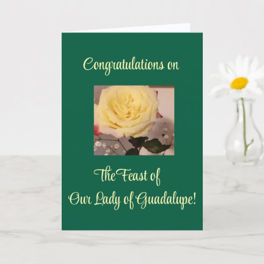 グアダルーペの我々の女性，饗宴の日カード カード (小さな植物)