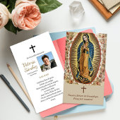 グアダルーペの我々の女3スペインの祈りの言葉カード