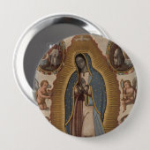 グアダルーペの我々祈の女性は 缶バッジ (正面&裏面)