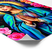 グアダルーペの我祈々のヴァージンマ鮮やかリー ポスター (角)