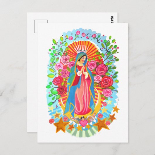 グアダルーペの私たちの女シンプル性ハガキ ポストカード (正面/裏面)