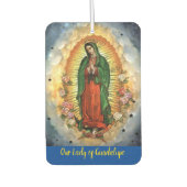グアダルーペの私たちの女性とイエス神聖なハート車 カーエアーフレッシュナー (正面)
