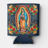 グアダルーペの私たちの女性と名前ヴァージンメアリー 缶クーラー (正面)