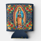 グアダルーペの私たちの女性と名前ヴァージンメアリー 缶クーラー (裏面)