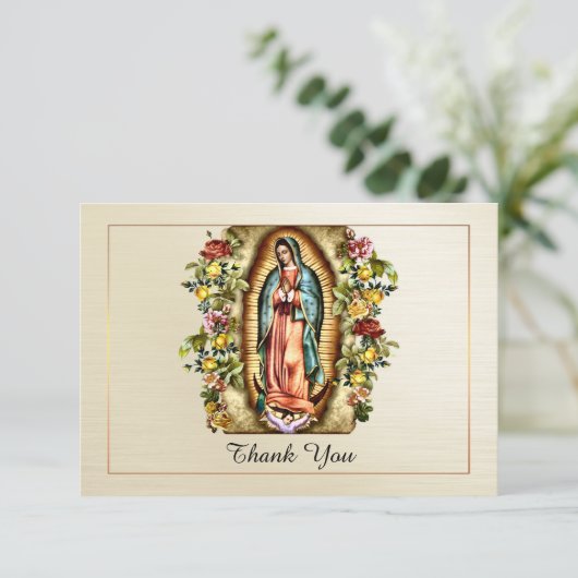 グアダルーペの私たちの女性の明るい花葬儀 サンキューカード (スタンド正面)