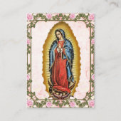グアダルーペの私たちの女性の葬儀祈りの言葉カード プレイスカード (正面)