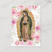 グアダルーペの私たちの女性の葬儀祈りの言葉カード プレイスカード (正面)