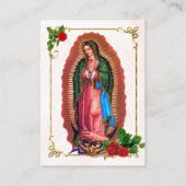 グアダルーペの私たちの女性の葬儀祈りの言葉カード プレイスカード (正面)