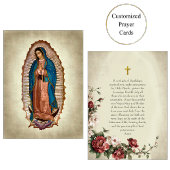 グアダルーペの私たちの女性ローマカトリック祈りの言葉カード プレイスカード