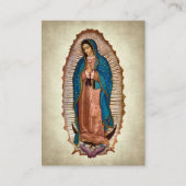グアダルーペの私たちの女性ローマカトリック祈りの言葉カード プレイスカード (正面)