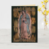 グアダルーペの私たちの祈りの言葉 カード (黄色い花)