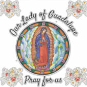 グアダルーペの私たち祈の聖車の窓のための私たちの女性 シール (正面)