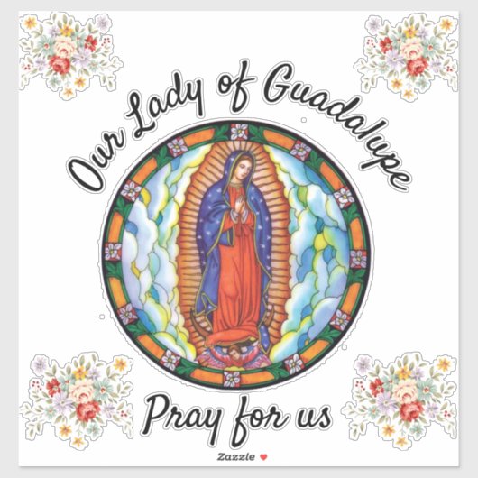 グアダルーペの私たち祈の聖車の窓のための私たちの女性 シール (シート)