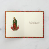 グアダルーペの聖母のクリスマスポインセチア シーズンカード (内部)