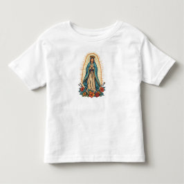 グアダルーペの聖母の子供用Tシャツ トドラーTシャツ