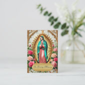 グアダルーペの聖母カトリック葬儀メモリアル プレイスカード (スタンド正面)