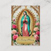 グアダルーペの聖母カトリック葬儀メモリアル プレイスカード (正面)
