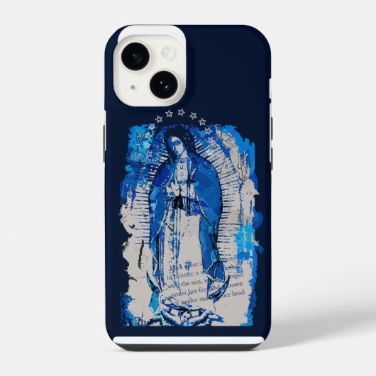 グアダルーペの聖母コラージュ iPhoneケース (裏面)