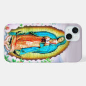 グアダルーペの聖母 フローラル iPhoneケース (裏面横)
