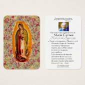 グアダルーペカトスペインのリック葬儀聖祈りの言葉 (正面&裏面)