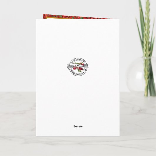 グアダルーペクリスマスポインセチアの我々の女性 シーズンカード (裏面)