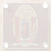 グアダルーペサンタマリアスペインのヴァージン ガラスコースター (裏面)