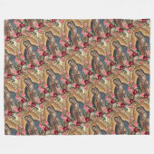 グアダルーペサンタマリアスペインのヴァージンF フリースブランケット (正面(横))