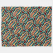 グアダルーペサンタマリアスペインのヴァージンF フリースブランケット (正面(横))