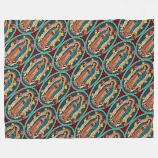 グアダルーペサンタマリアスペインのヴァージンF フリースブランケット (正面(横))