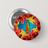 グアダルーペジーンズジャケットボタンの我々の女性 缶バッジ (正面&裏面)